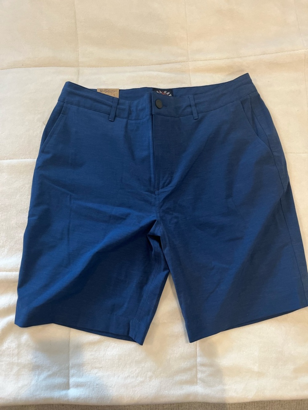 Faherty Deep Navy Flat-Front Performance Shorts